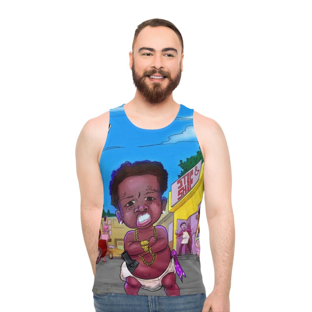 Haiti Unisex Tank Top with Music Graphic