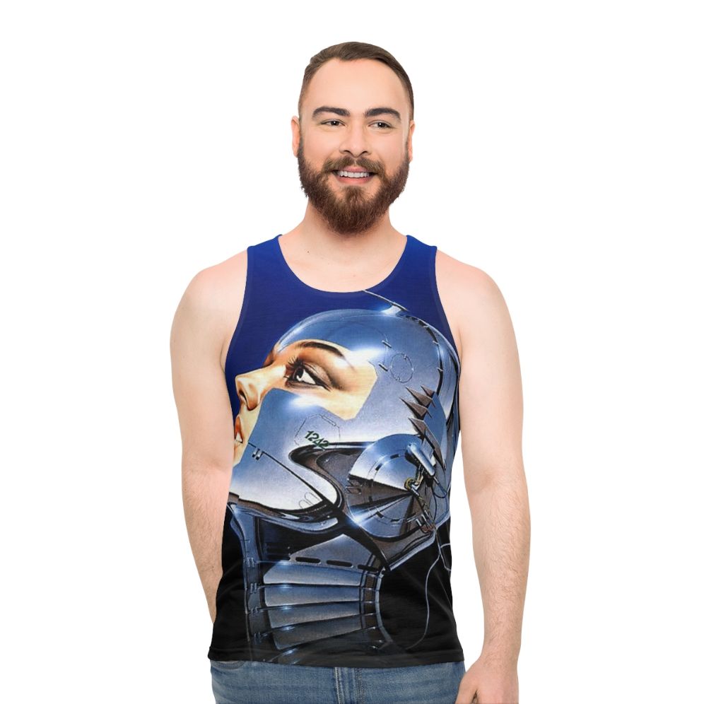 Hajime Sorayama metal music head unisex tank top
