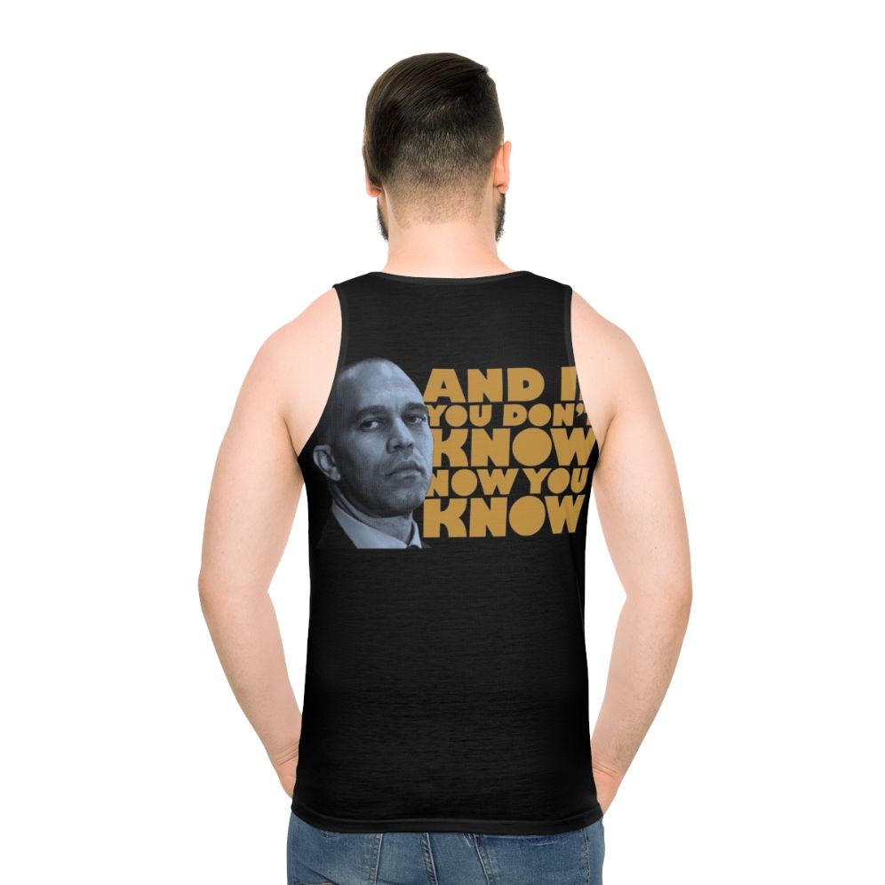 Unisex tank top featuring Hakeem Jeffries' viral mic drop moment