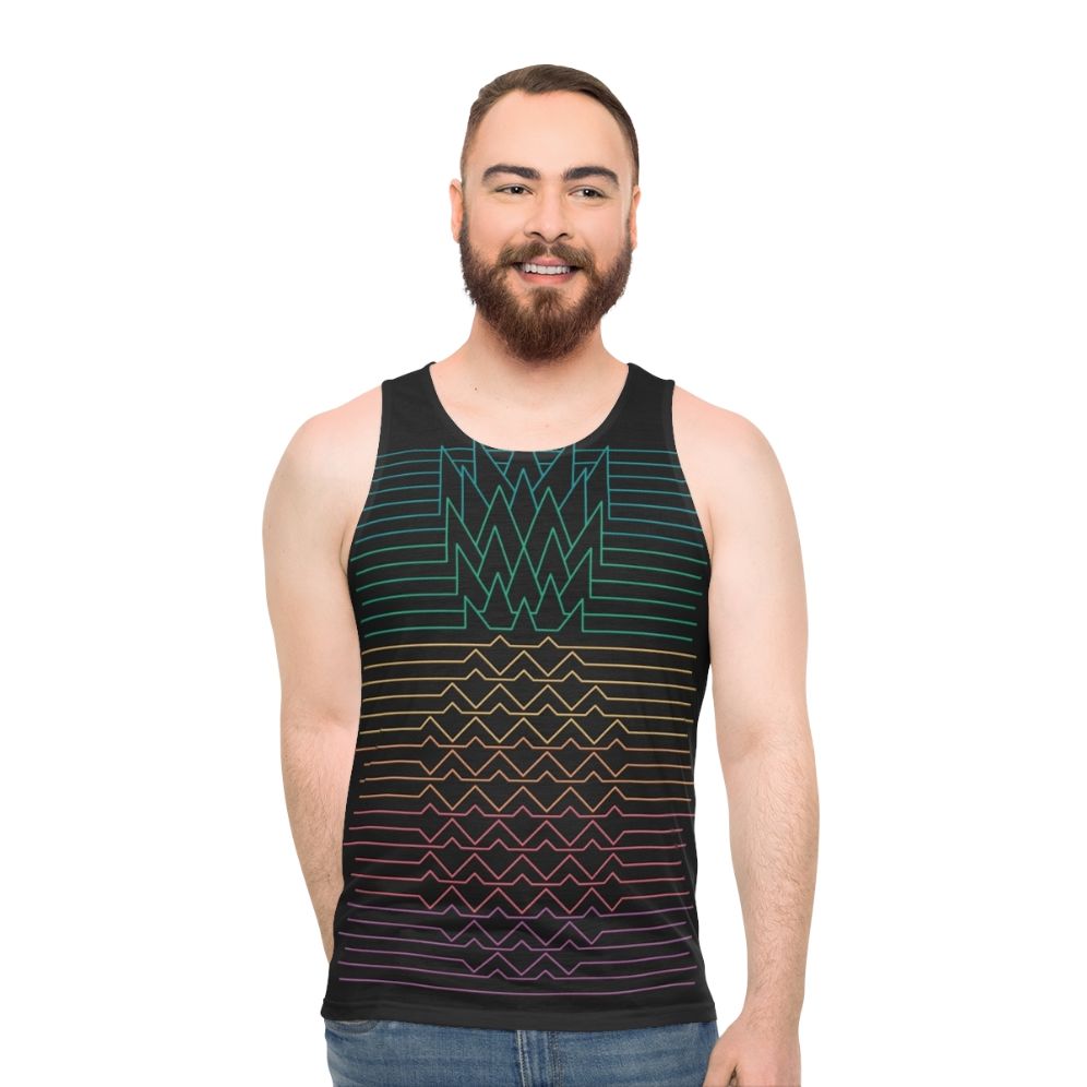 Hala Kahiki Unisex Tank Top with Tropical, Minimalist, and Retro-Inspired Design