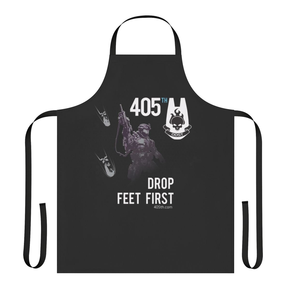 A high-quality cooking apron featuring the insignia of the 405th Infantry Division from the Halo universe.