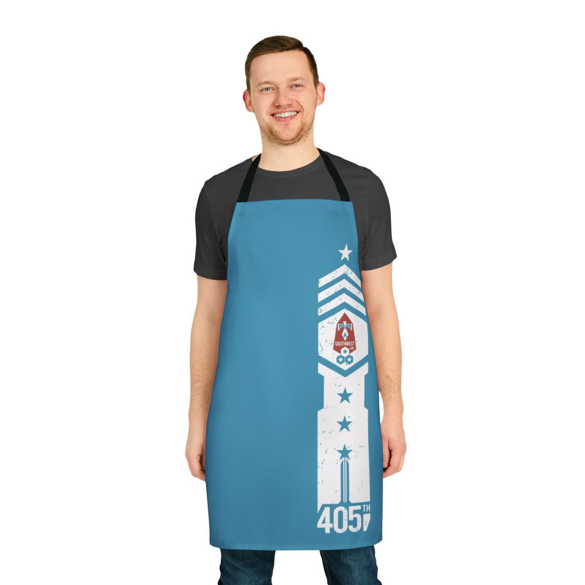 Halo-inspired 405th Southwest Regiment apron with Spartan armor design