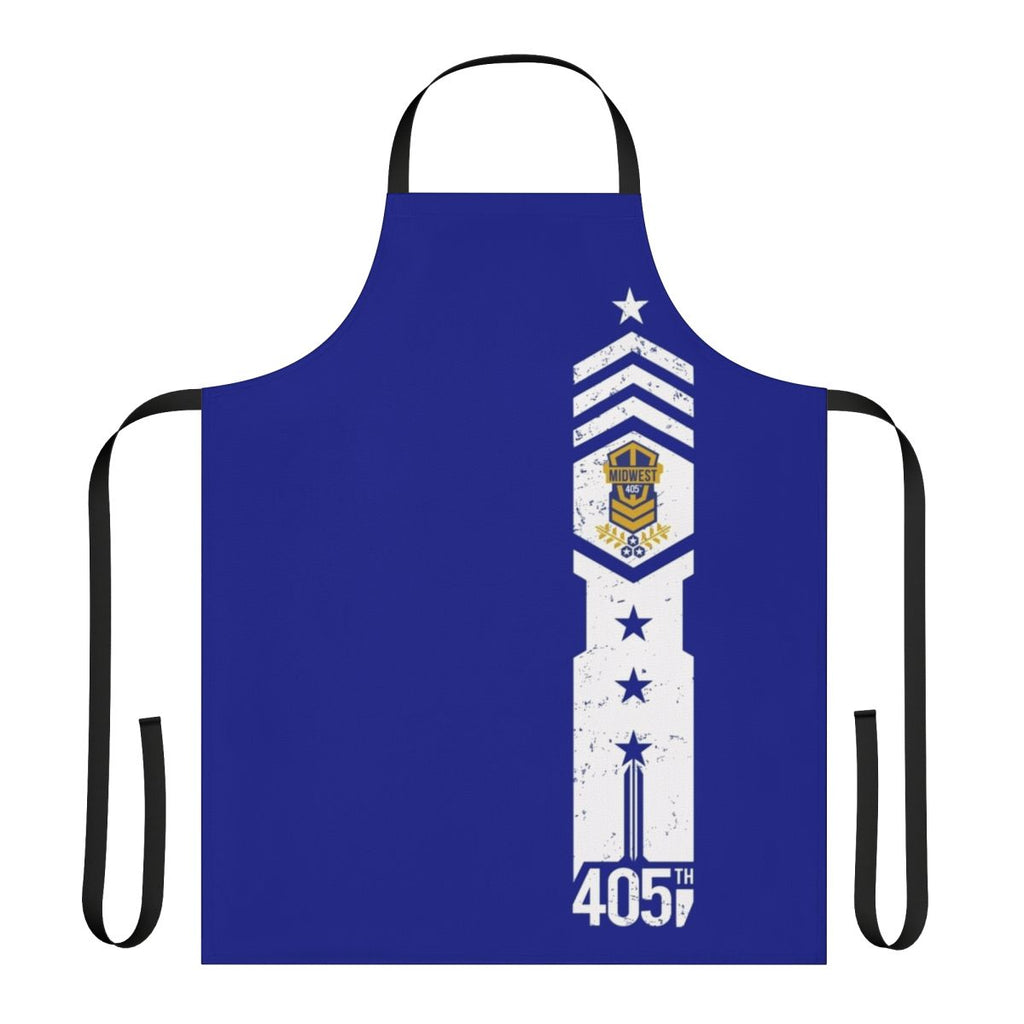 A durable and stylish apron inspired by the Halo video game series, featuring the iconic 405th Midwest Regiment insignia.