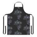 Halsey-inspired floral design apron with roses and grunge elements