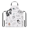 Apron featuring tattoo-inspired designs and Halsey's signature aesthetic