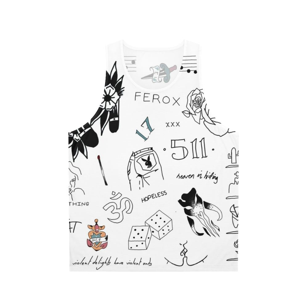 Halsey tattoos unisex tank top