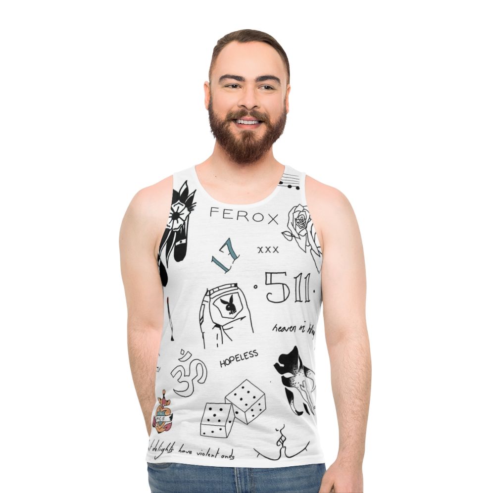 Halsey tattoos unisex tank top