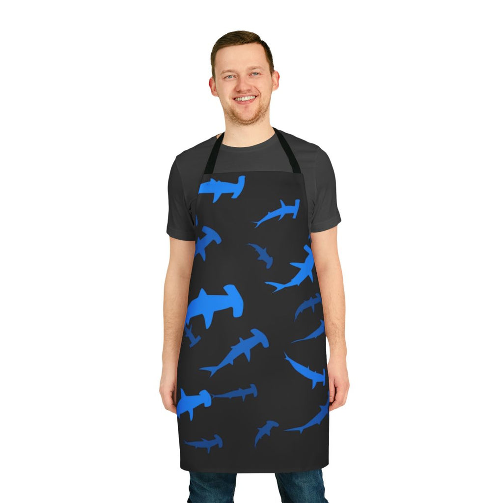 Hammerhead shark design on a high-quality, durable kitchen apron