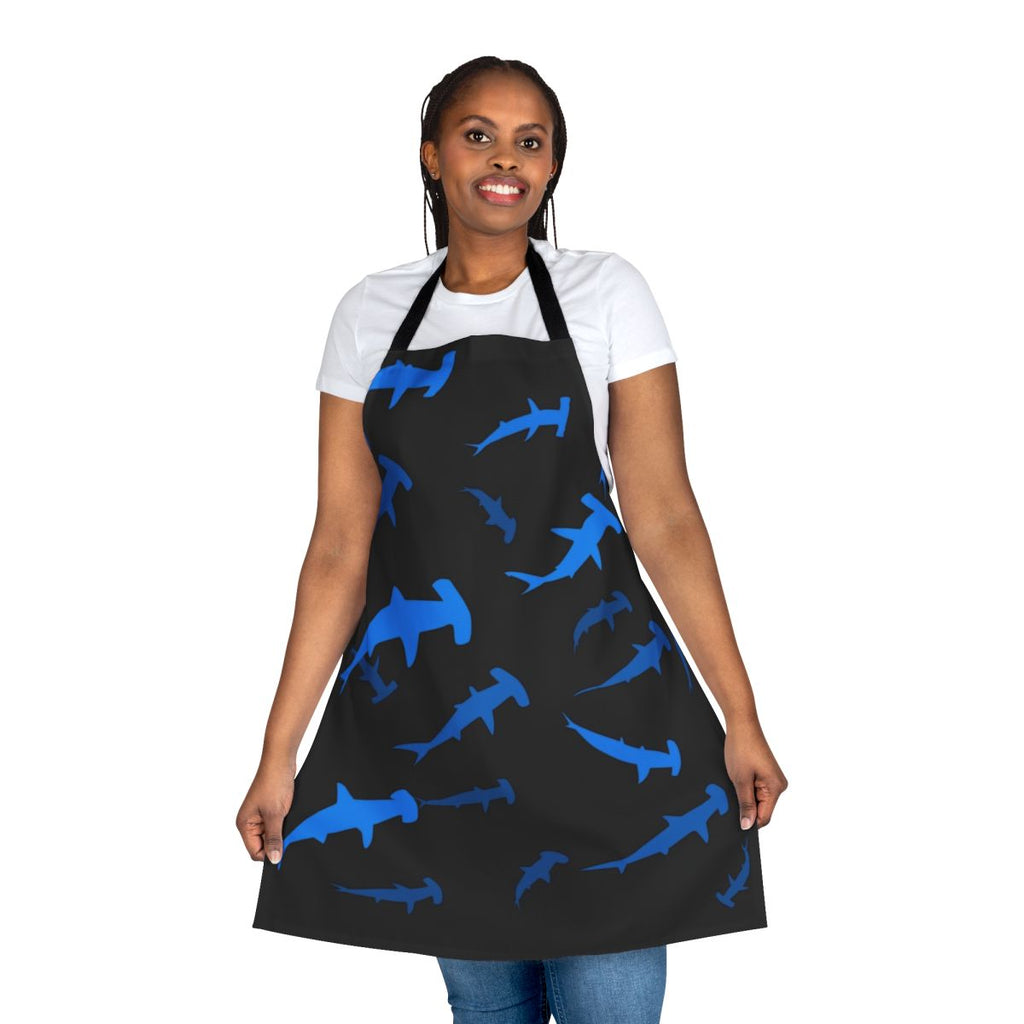 Hammerhead shark design on a high-quality, durable kitchen apron