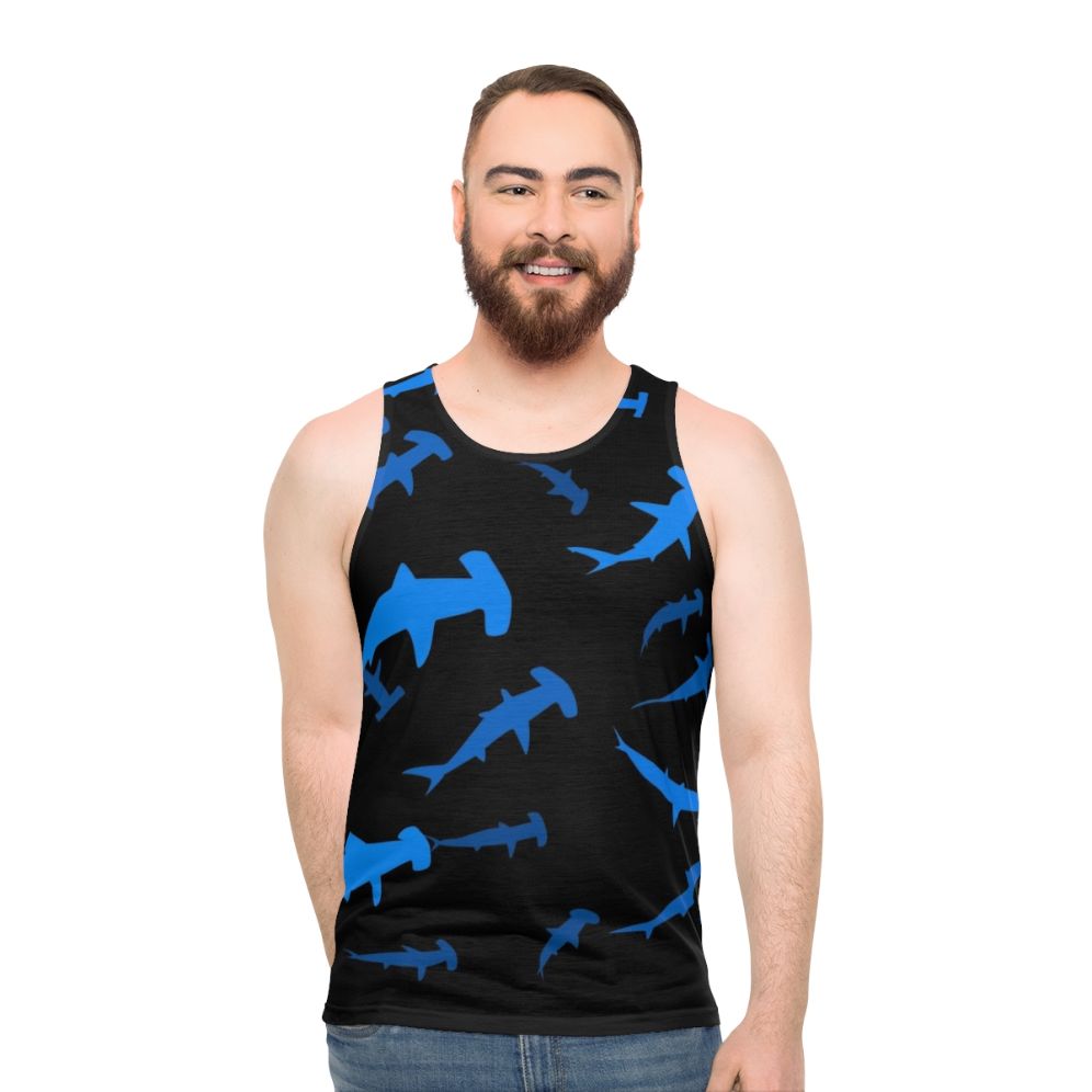 Hammerhead shark unisex tank top