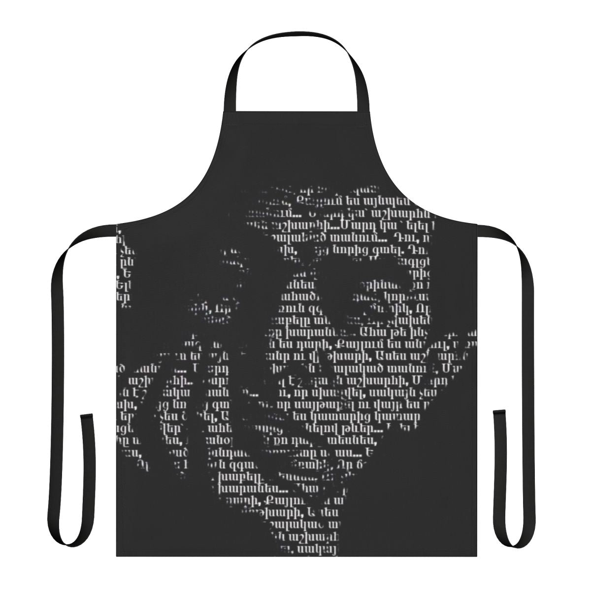Handcrafted Armenian apron with Paruyr Sevak design