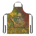 Beautifully designed apron featuring Assyrian-inspired motifs and patterns
