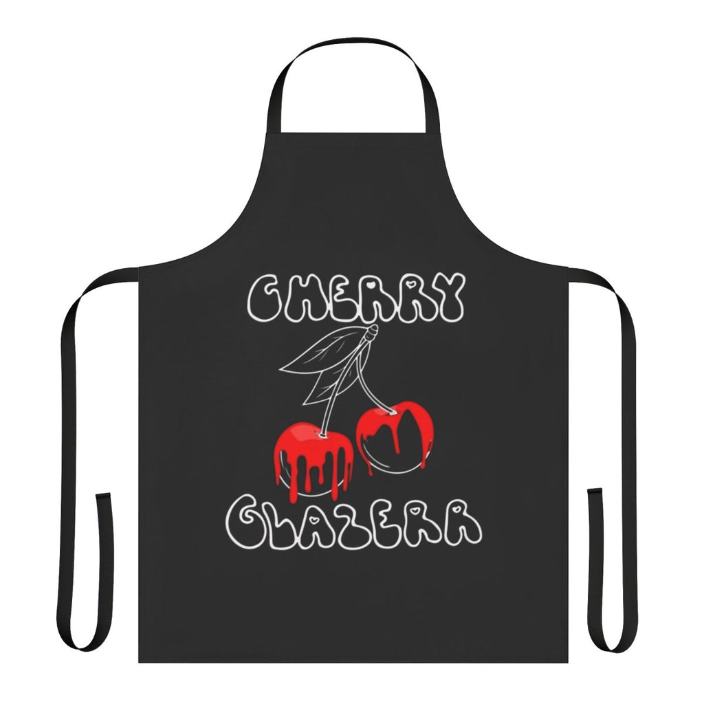 Handcrafted Cherry Glazed Apron with a Dark and Stylish Design