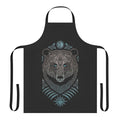 Handcrafted apron featuring a forest lord design with tribal, scandinavian, and mythological motifs.