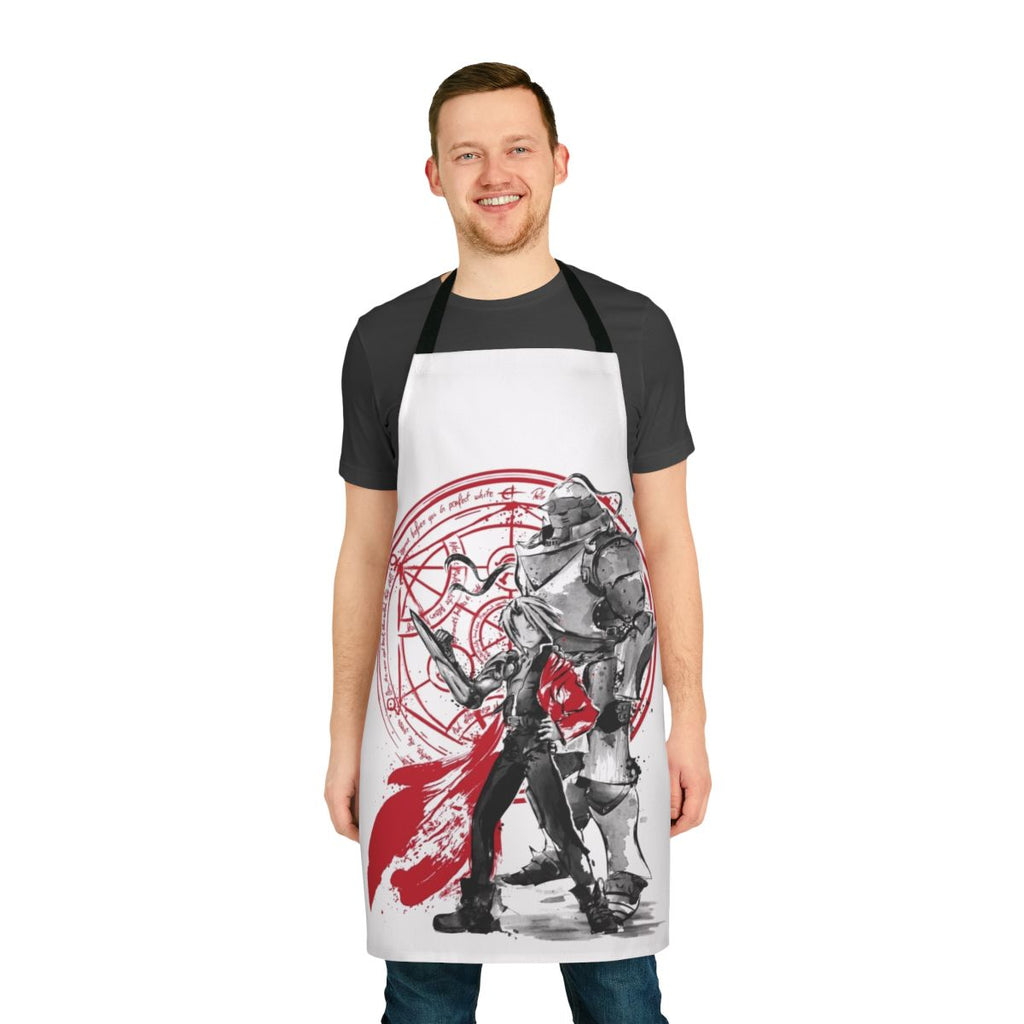Fullmetal Alchemist inspired sumi e art apron featuring the homunculus symbol