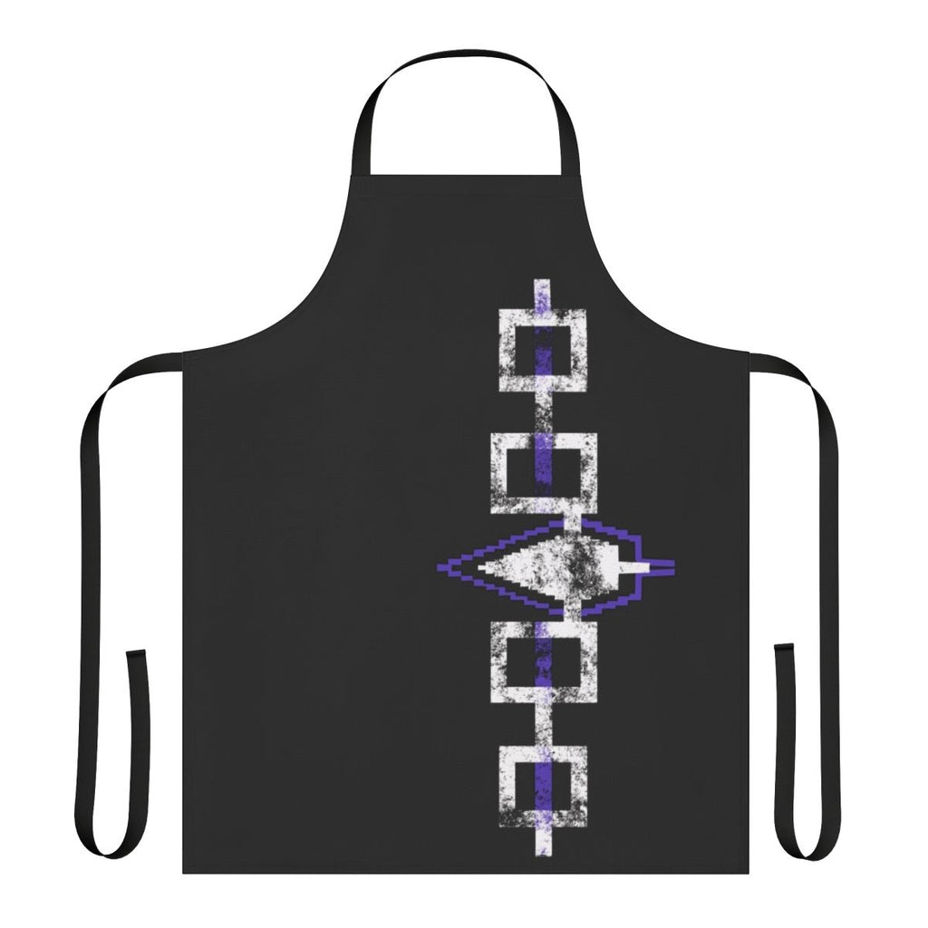 Haudenosaunee-inspired apron featuring the traditional Hiawatha belt design
