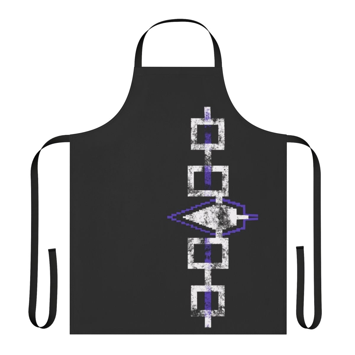 Haudenosaunee-inspired apron featuring the traditional Hiawatha belt design