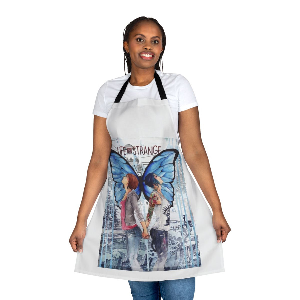 Handcrafted apron featuring Max and Chloe from the video game Life is Strange