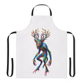 Beautifully stitched apron featuring a mythical wendigo design