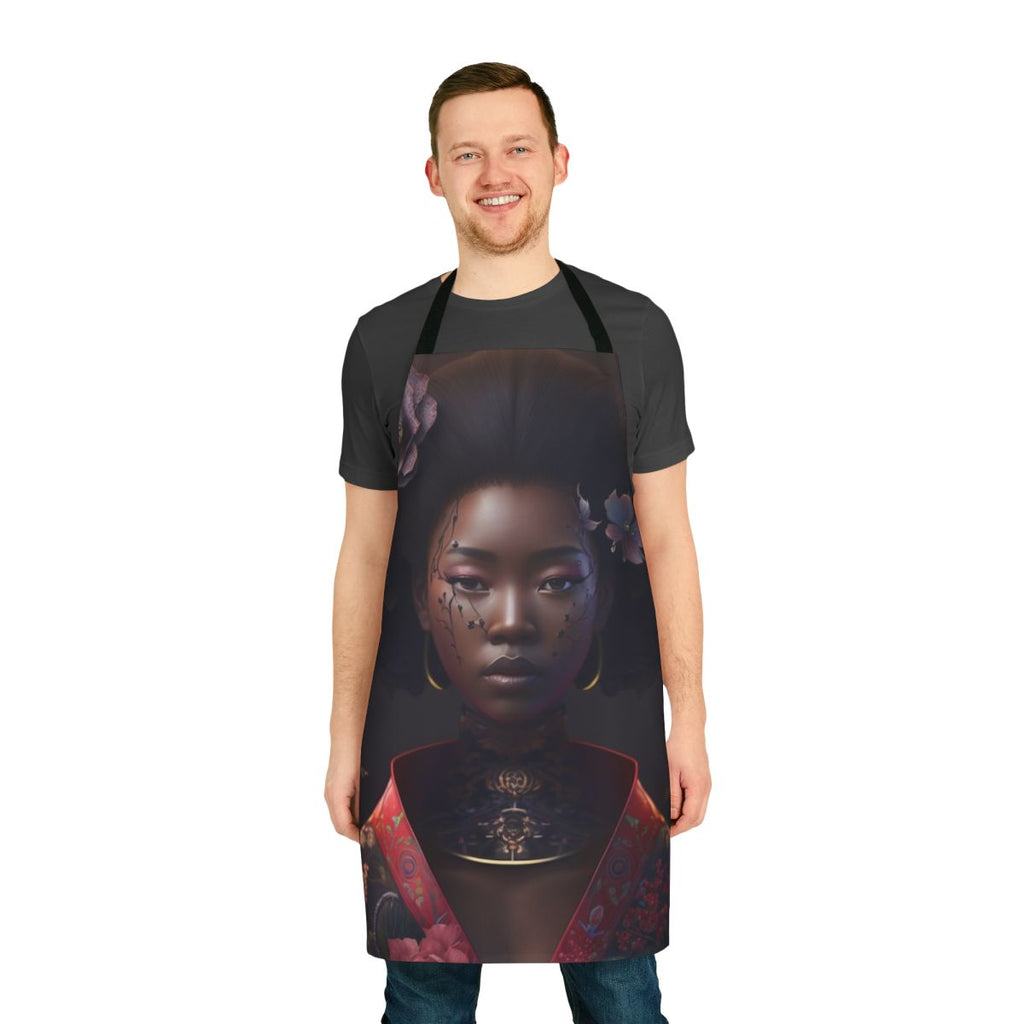 Handcrafted apron featuring native-inspired designs from Hokkaido, Japan