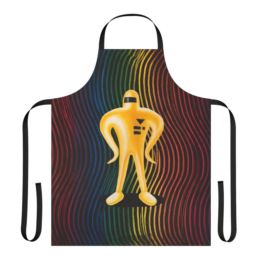 Handcrafted acrylic apron with the "One Twenty Eight" design by artist Mallory Georg