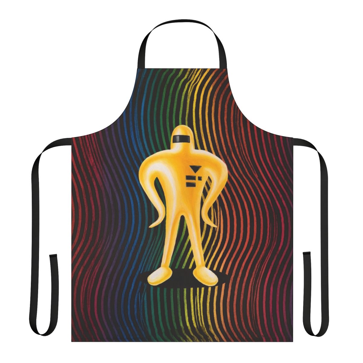 Handcrafted acrylic apron with the "One Twenty Eight" design by artist Mallory Georg