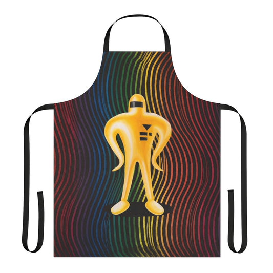 Handcrafted acrylic apron with the "One Twenty Eight" design by artist Mallory Georg