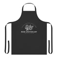 A high-quality apron featuring the "Rose Apothecary" logo and design, inspired by the TV show Schitt's Creek.