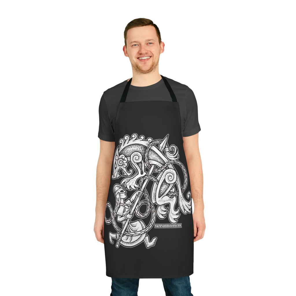 Shieldmaiden Huntress Apron featuring intricate knotwork and dotwork designs