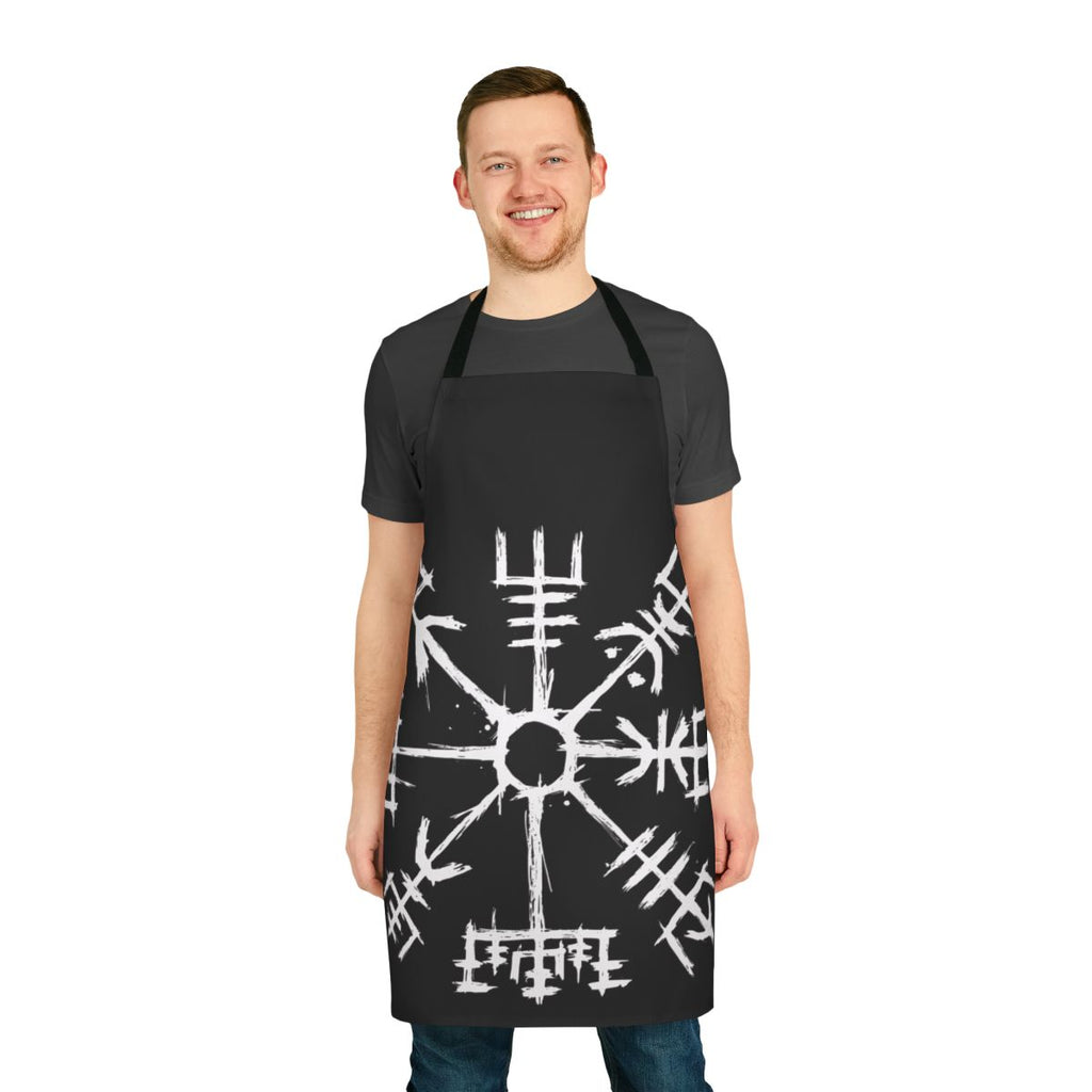 Handcrafted Viking Compass Vegvisir Apron with Norse Mythology Symbols