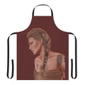An image of a high-quality, durable apron featuring the Eivor character from the Assassin's Creed Valhalla video game.