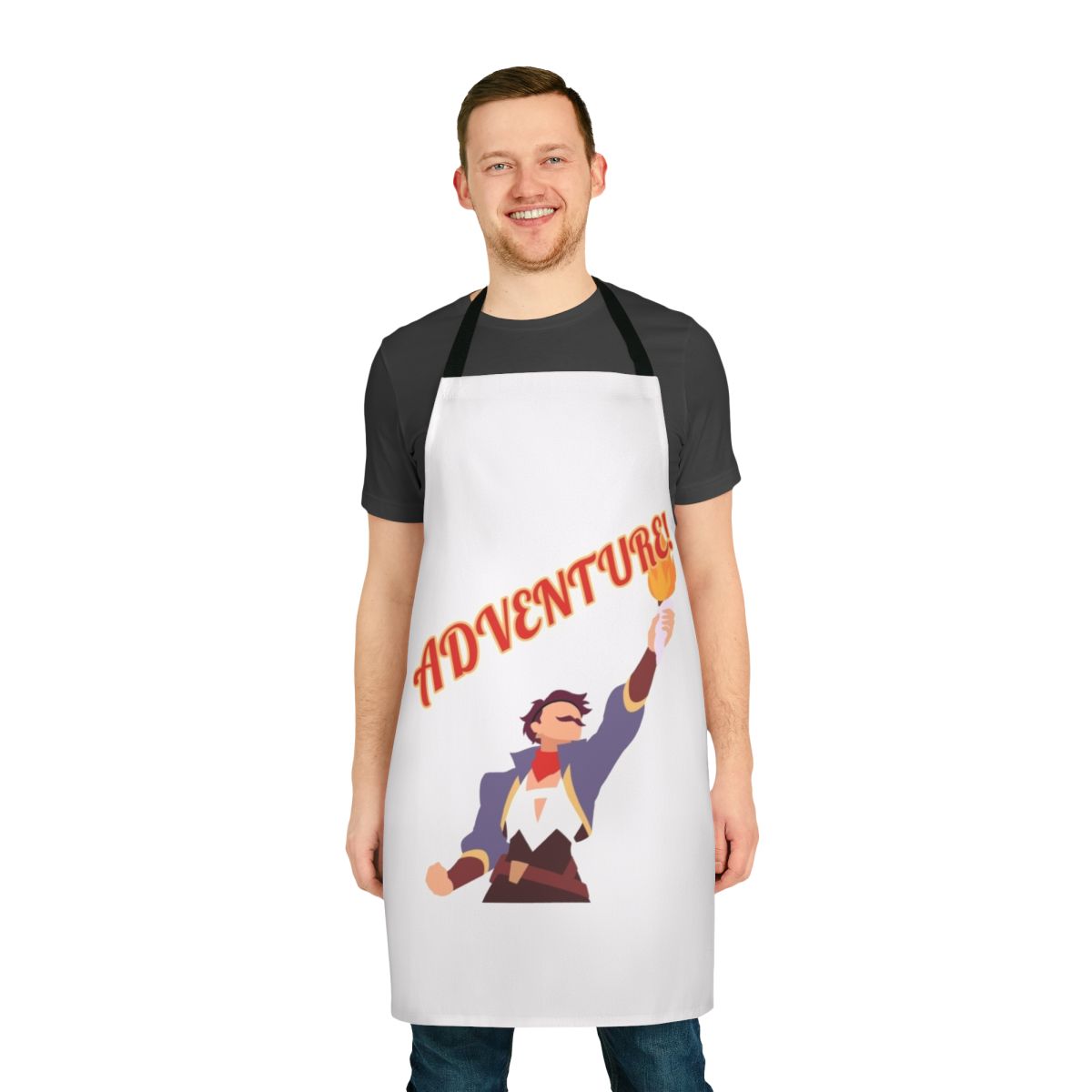 A colorful apron featuring the character Sea Hawk from the She-Ra and the Princesses of Power series.
