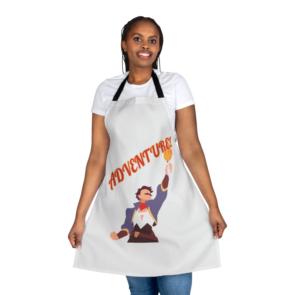 A colorful apron featuring the character Sea Hawk from the She-Ra and the Princesses of Power series.