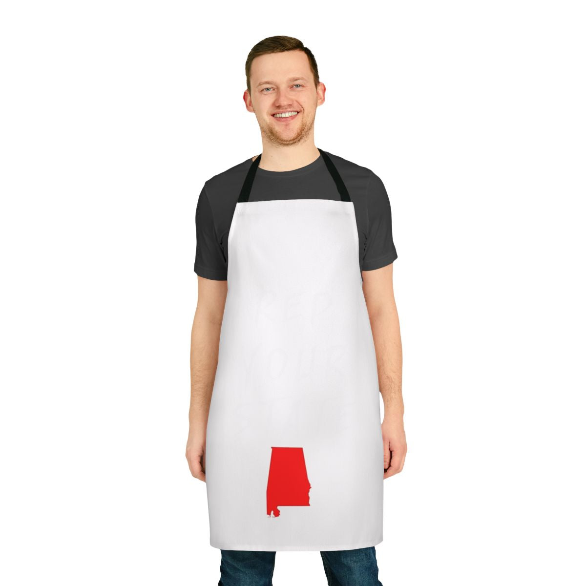 Handmade Alabama state pride apron for cooking, baking, and other kitchen activities