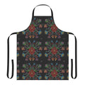 Handmade apron featuring a colorful dot painting design inspired by Métis art and culture.