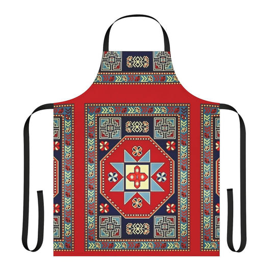 Vibrant handmade Armenian folk art apron with traditional patterns and designs