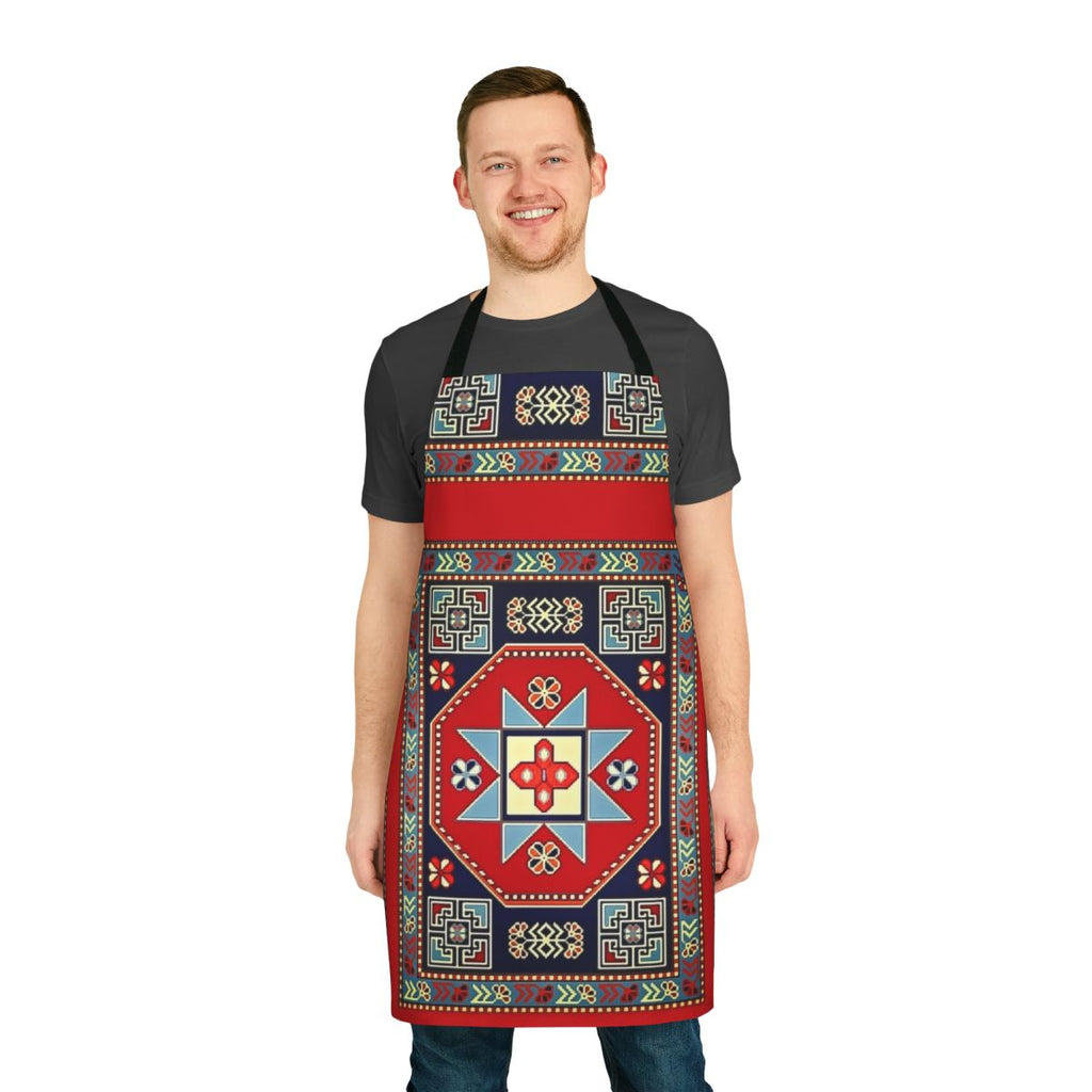 Vibrant handmade Armenian folk art apron with traditional patterns and designs