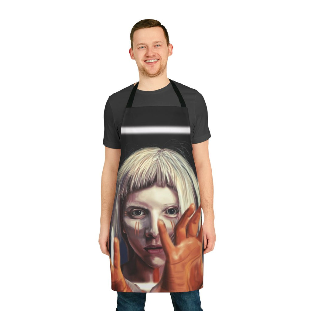 Handmade apron featuring Aurora's distinct musical and artistic style