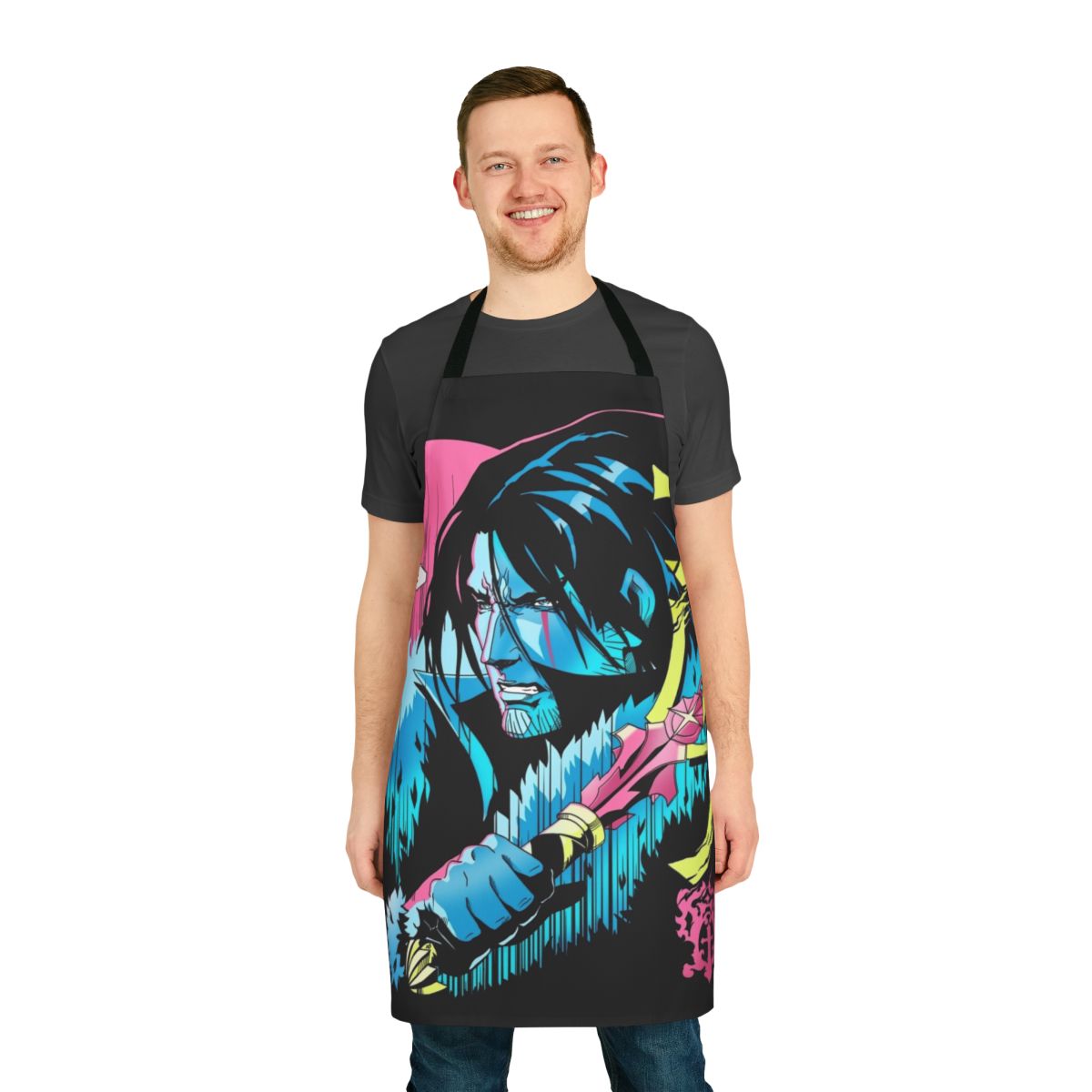 Castlevania-themed apron featuring the iconic character Trevor Belmont