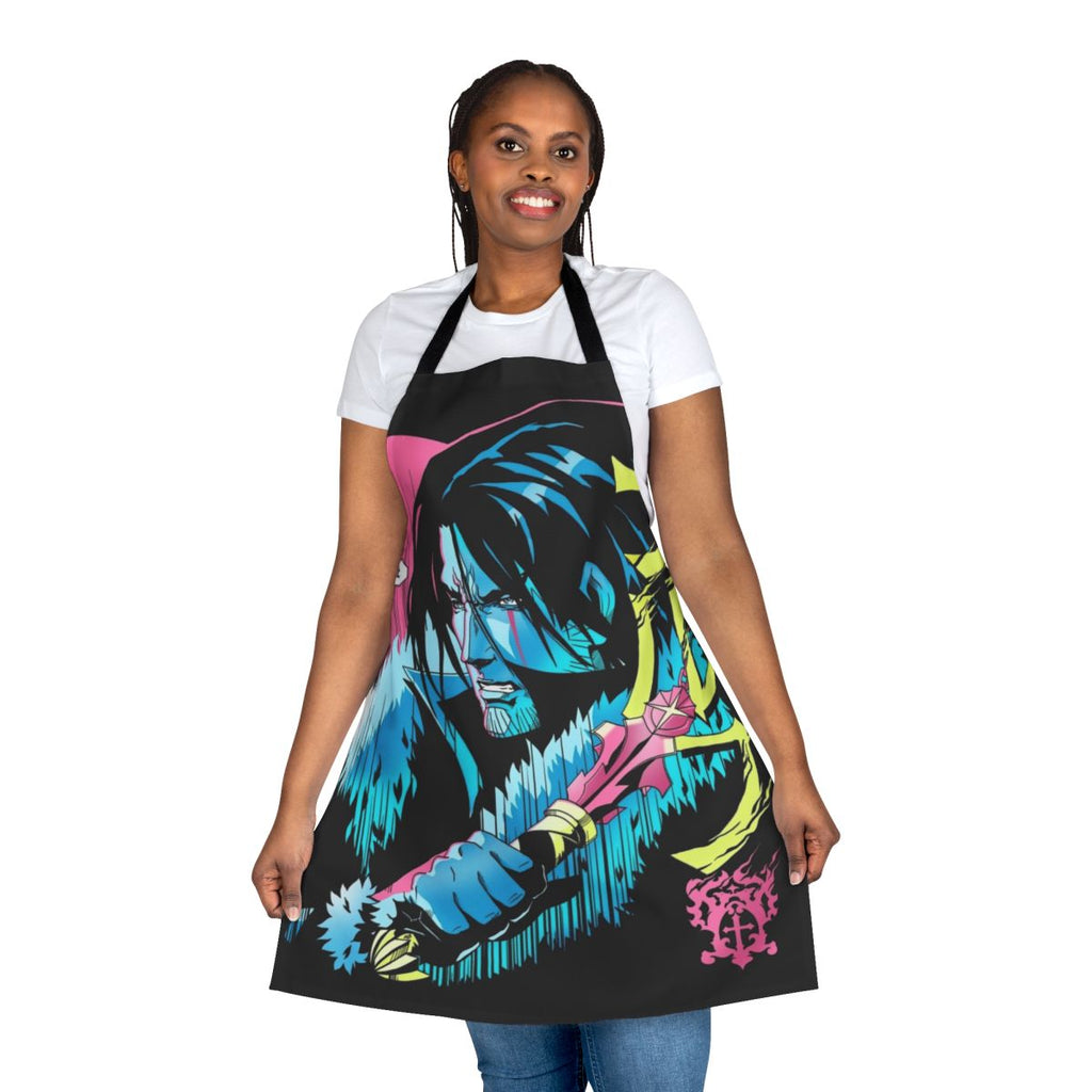Castlevania-themed apron featuring the iconic character Trevor Belmont