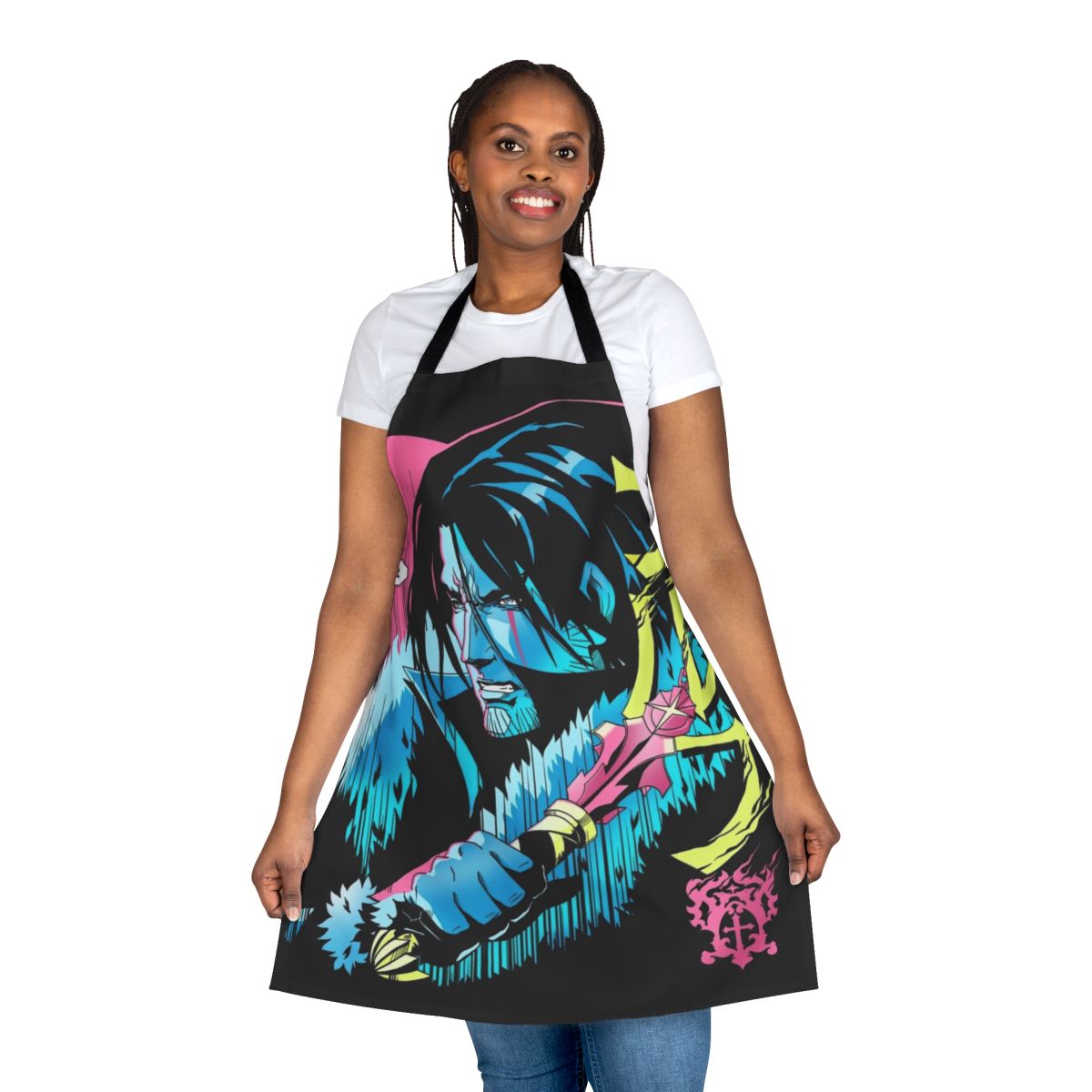 Castlevania-themed apron featuring the iconic character Trevor Belmont