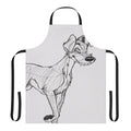 Handmade apron featuring a sketch design inspired by the Disney film Lady and the Tramp