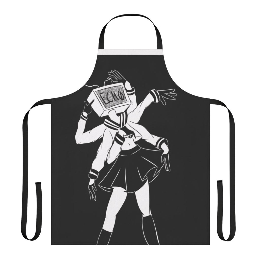 Handmade apron featuring the Vocaloid character Echo from the Gumi series