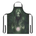 Handmade forest witch apron with occult, gothic, and nature-inspired design
