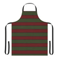 Handmade knit apron featuring a Freddy Krueger-inspired design