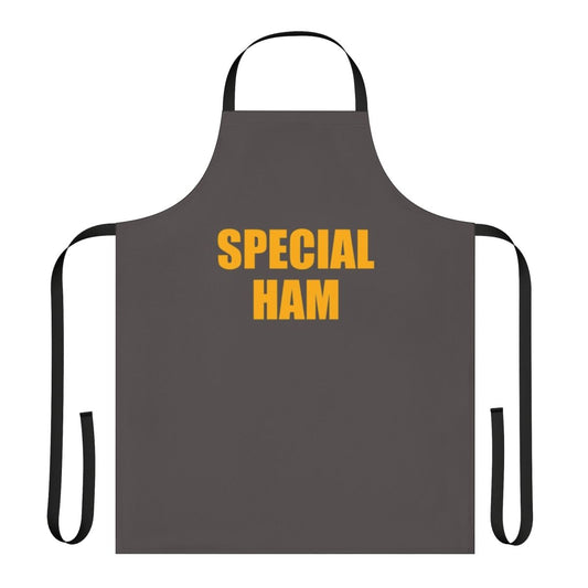 Handmade apron featuring an Icarly inspired Penny Tee design with a special ham graphic