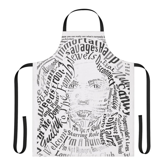 Handmade apron featuring a graphic design inspired by the music of Marina and the Diamonds.