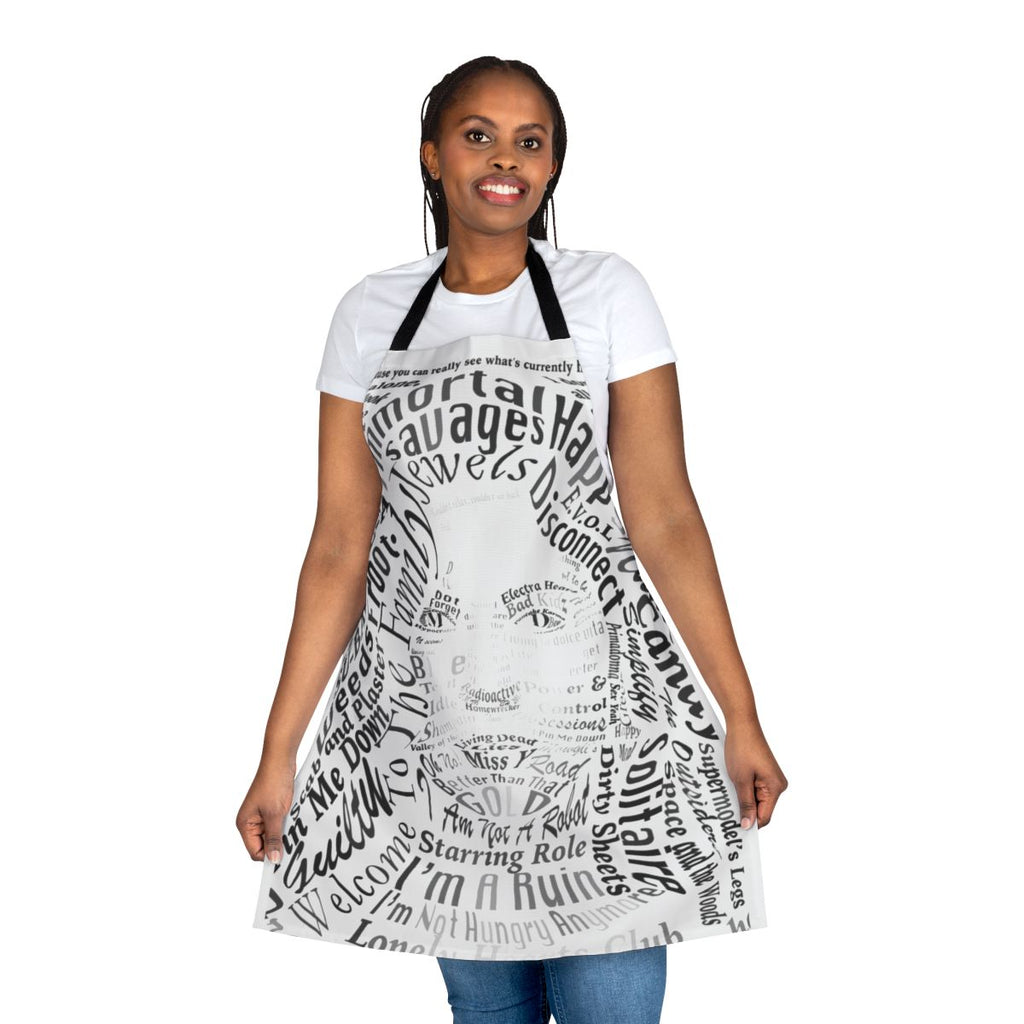 Handmade apron featuring a graphic design inspired by the music of Marina and the Diamonds.