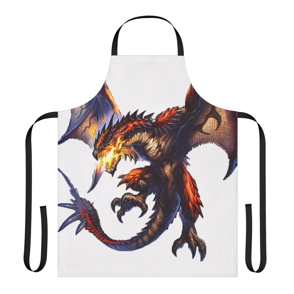 Handmade Monster Hunter themed apron featuring the iconic Rathalos monster