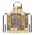 Handmade apron featuring a modern Persian calligraphy design